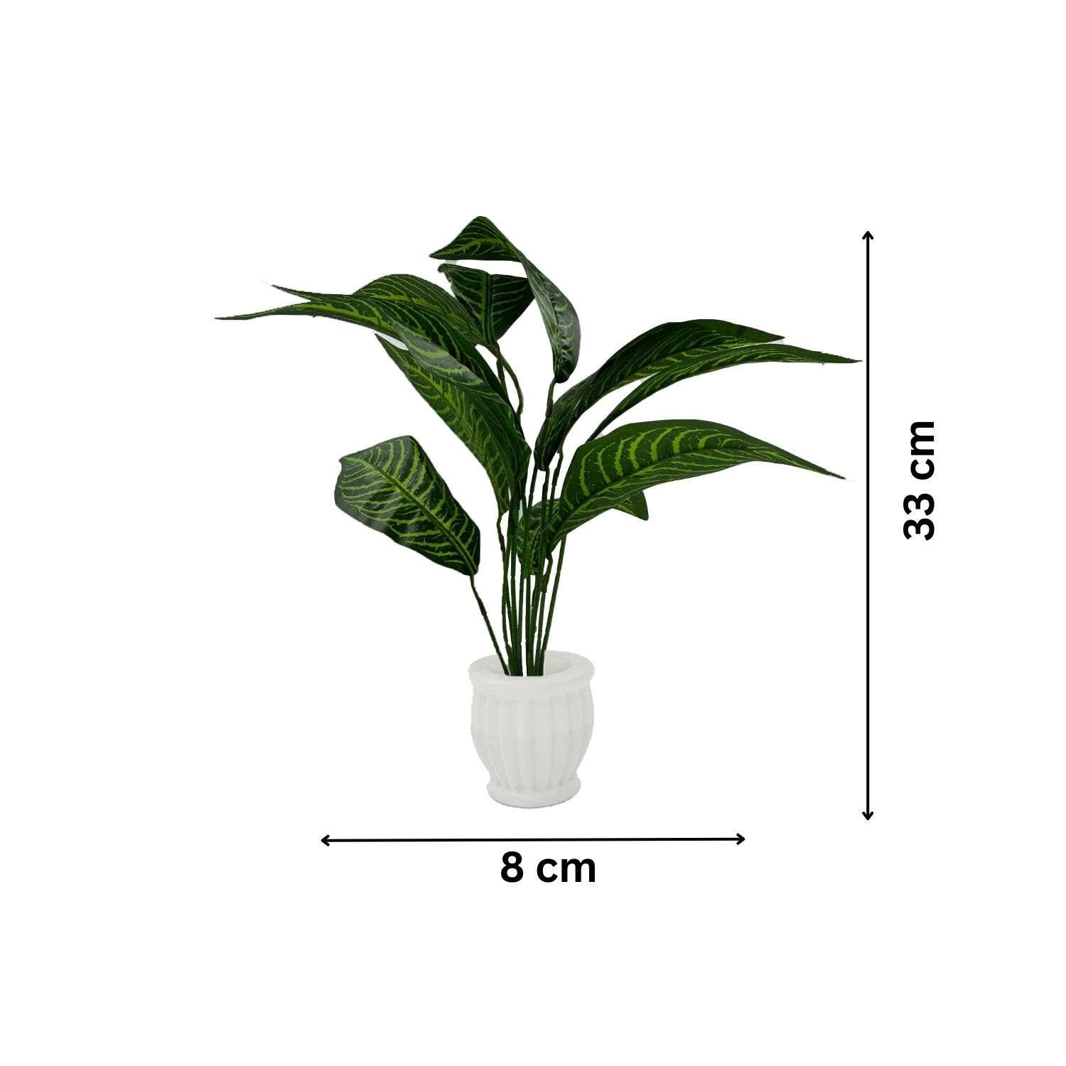 Artificial Plants with Pot Showcase Decoration Plants Leaf | Fake Plant | Artificial Plants for Home Decor Office Gifting Plants Decorative Potted Plants (RV-AP24) - Image 4